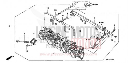 DROSSELKLAPPENGEHAEUSE (KOMPL.) CB1300SA7 de 2007